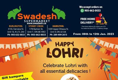 Swadesh Supermarket Flyer January 6 to 12