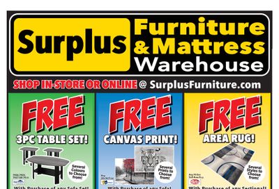 Surplus Furniture & Mattress Warehouse (Winnipeg) Flyer January 9 to 29