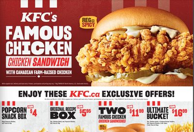 KFC Canada Coupon (Manitoba) Valid until March 5