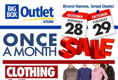 Big Box Outlet Store Flyer October 28 and 29