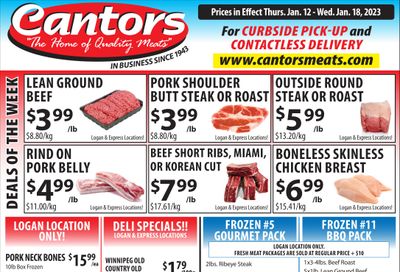 Cantor's Meats Flyer January 12 to 18