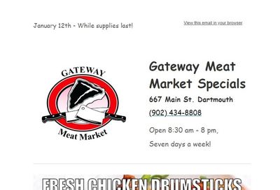 Gateway Meat Market Flyer January 12 to 18
