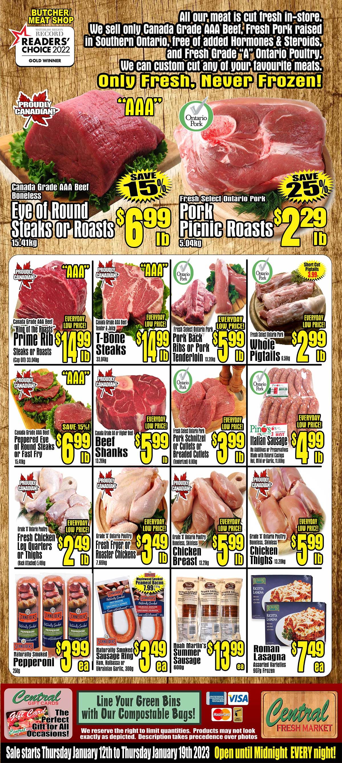 Central Fresh Market Flyer January 12 to 19