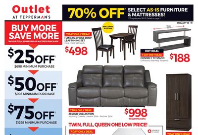 Outlet at Tepperman's Flyer January 13 to 19