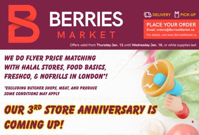 Berries Market Flyer January 12 to 18