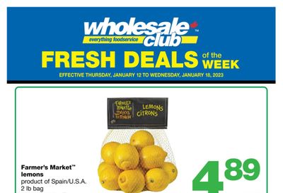 Wholesale Club (Atlantic) Fresh Deals of the Week Flyer January 12 to 18