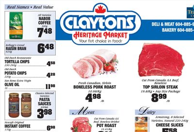 Claytons Heritage Market Flyer January 13 to 19