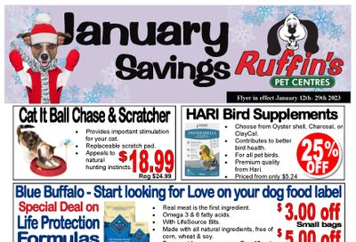 Rufiin's Pet Centre Flyer January 12 to 29