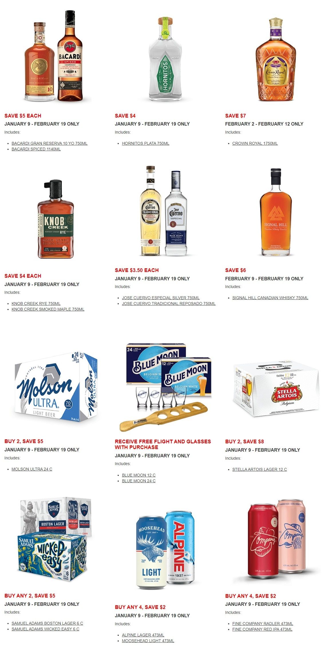 Alcool NB Liquor Hot Deals Flyer January 9 to February 19