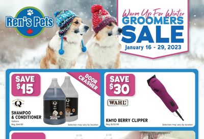 Ren's Pets Warm Up For Winter Groomers Sale Flyer January 16 to 29