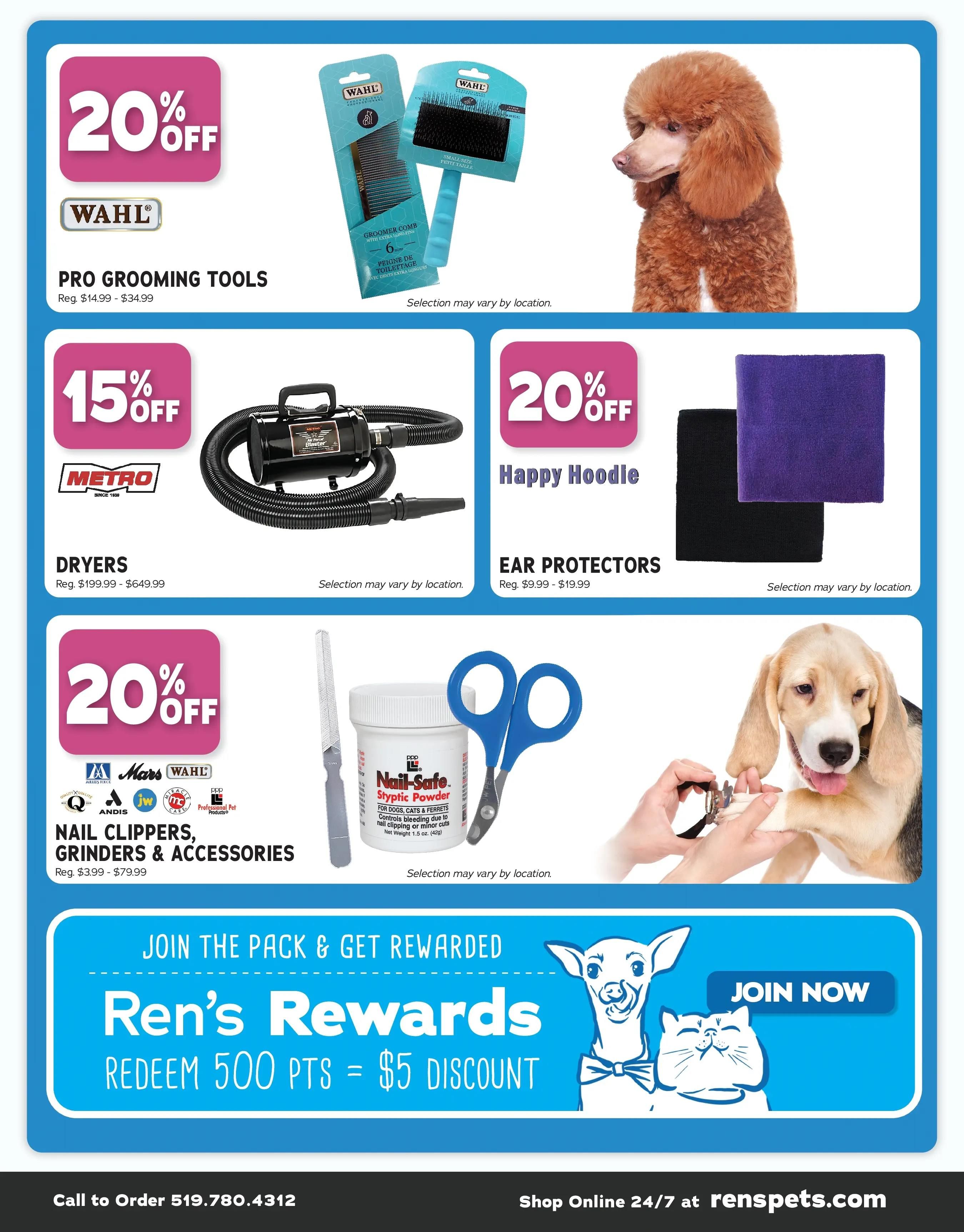Ren's Pets Warm Up For Winter Groomers Sale Flyer January 16 to 29