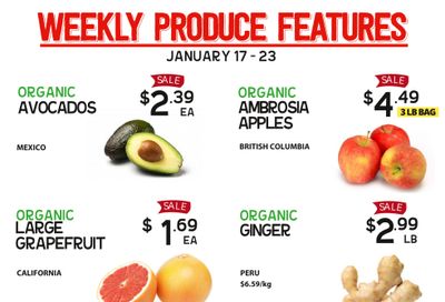 Pomme Natural Market Weekly Produce Flyer January 17 to 23
