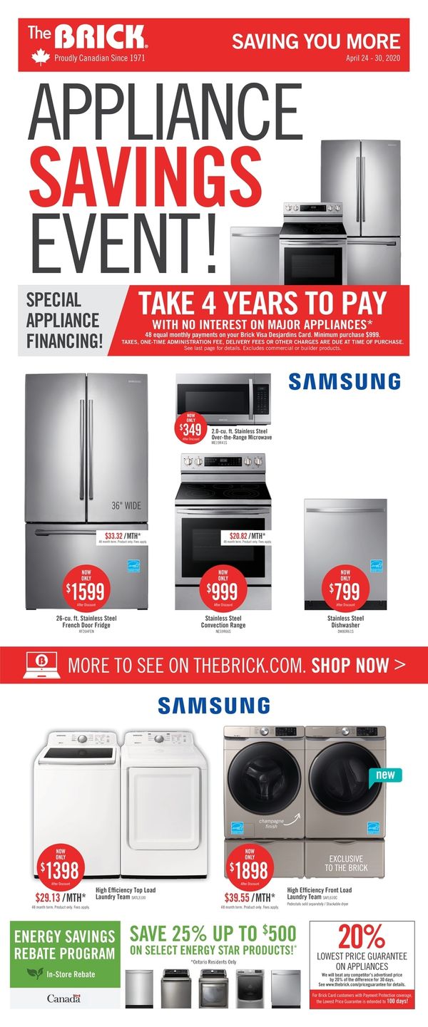 The brick outlet appliances package