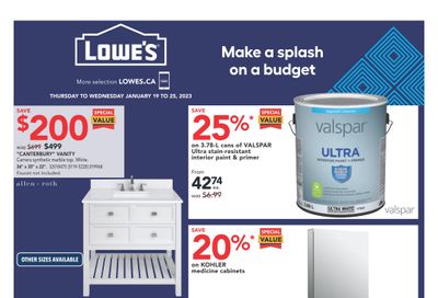 Lowe's (West) Flyer January 19 to 25