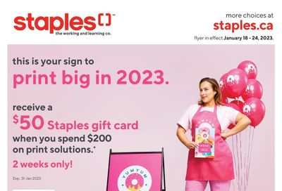 Staples Flyer January 18 to 24