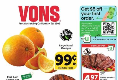 Vons (CA) Weekly Ad Flyer Specials January 11 to January 17, 2023