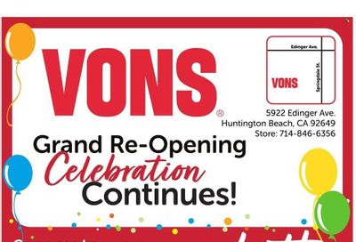 Vons (CA) Weekly Ad Flyer Specials January 11 to January 17, 2023