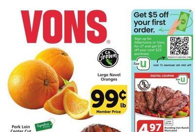 Vons (CA) Weekly Ad Flyer Specials January 11 to January 17, 2023