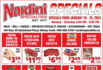 Nardini Specialties Flyer January 19 to 25
