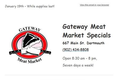 Gateway Meat Market Flyer January 19 to 25