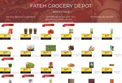 Fateh Grocery Depot Flyer January 19 to 25