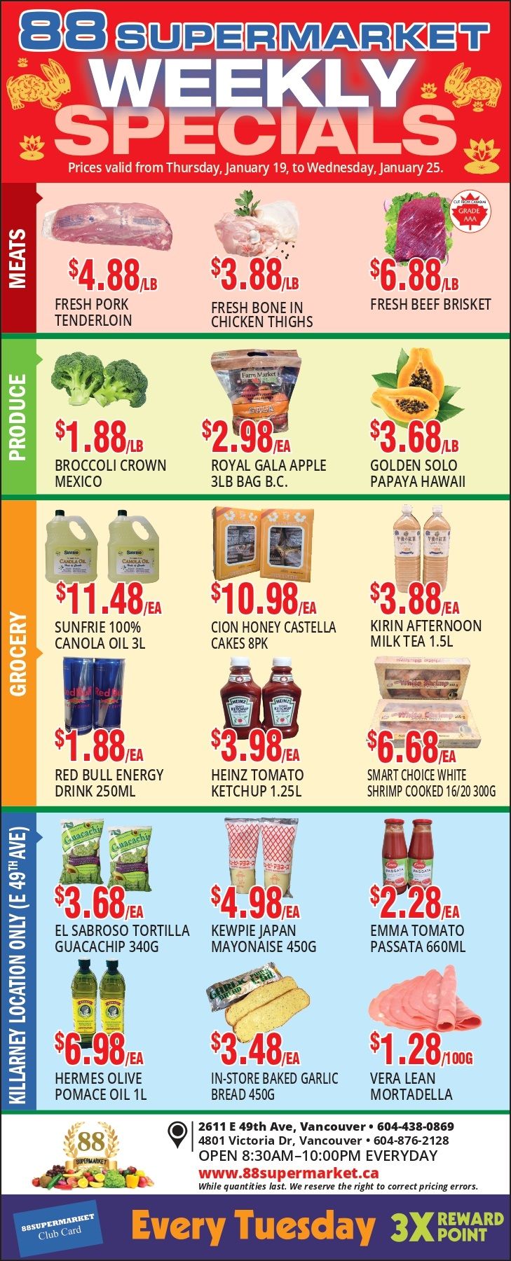 88 Supermarket Flyer January 19 to 25