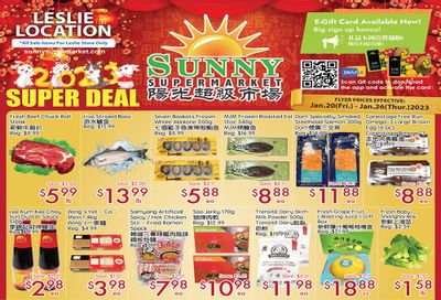 Sunny Supermarket (Leslie) Flyer January 20 to 26