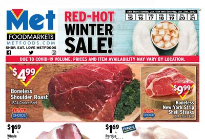 Met Foodmarkets Weekly Ad Flyer Specials January 15 to January 21, 2023