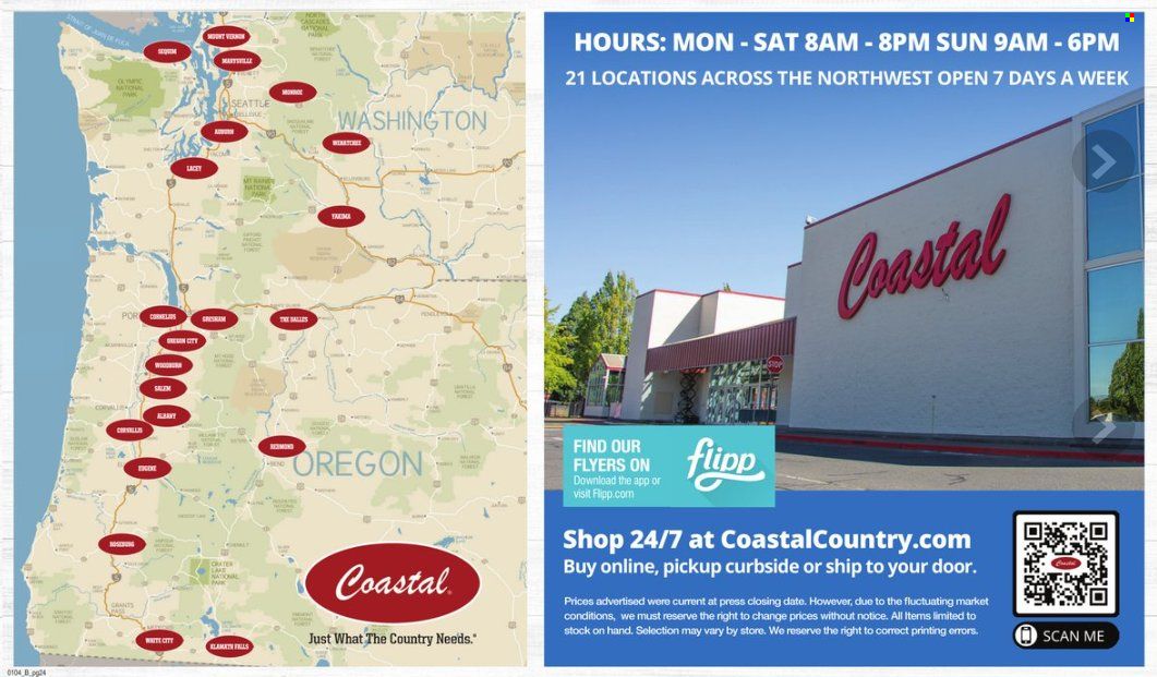 Coastal Farm & Ranch Weekly Ad Flyer Specials January 4 to January 17, 2023