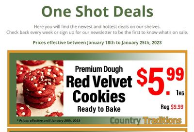 Country Traditions One-Shot Deals Flyer January 18 to 25