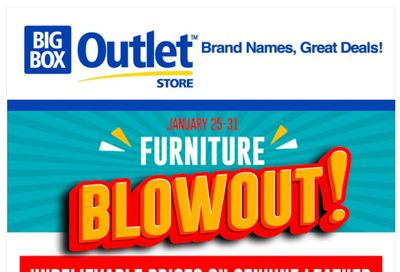 Big Box Outlet Store Flyer January 25 to 31