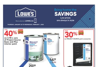 Lowe's (West) Flyer January 26 to February 1