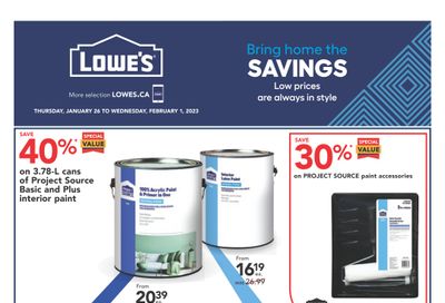 Lowe's (ON) Flyer January 26 to February 1