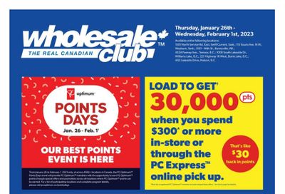 Real Canadian Wholesale Club Flyer January 26 to February 1