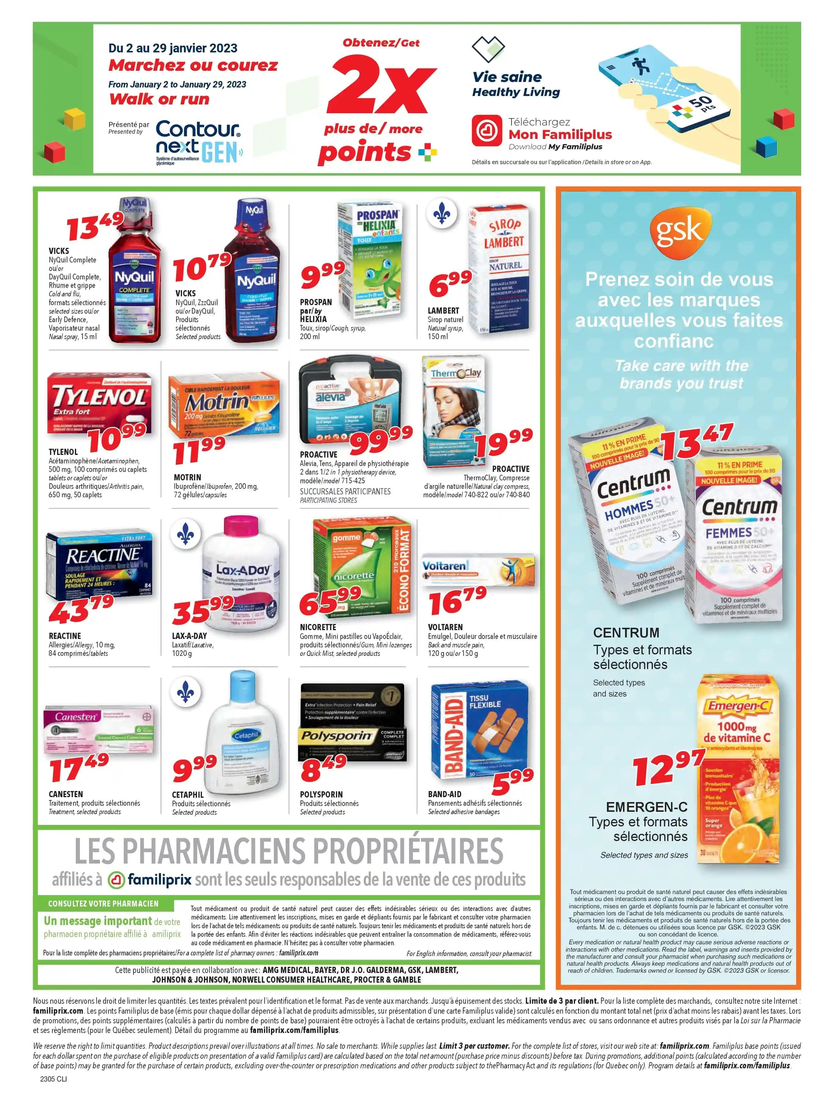 Familiprix Clinique Flyer January 26 to February 1
