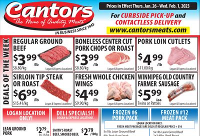 Cantor's Meats Flyer January 26 to February 1