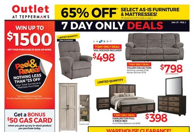 Outlet at Tepperman's Flyer January 27 to February 2