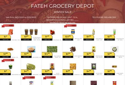 Fateh Grocery Depot Flyer January 26 to February 1