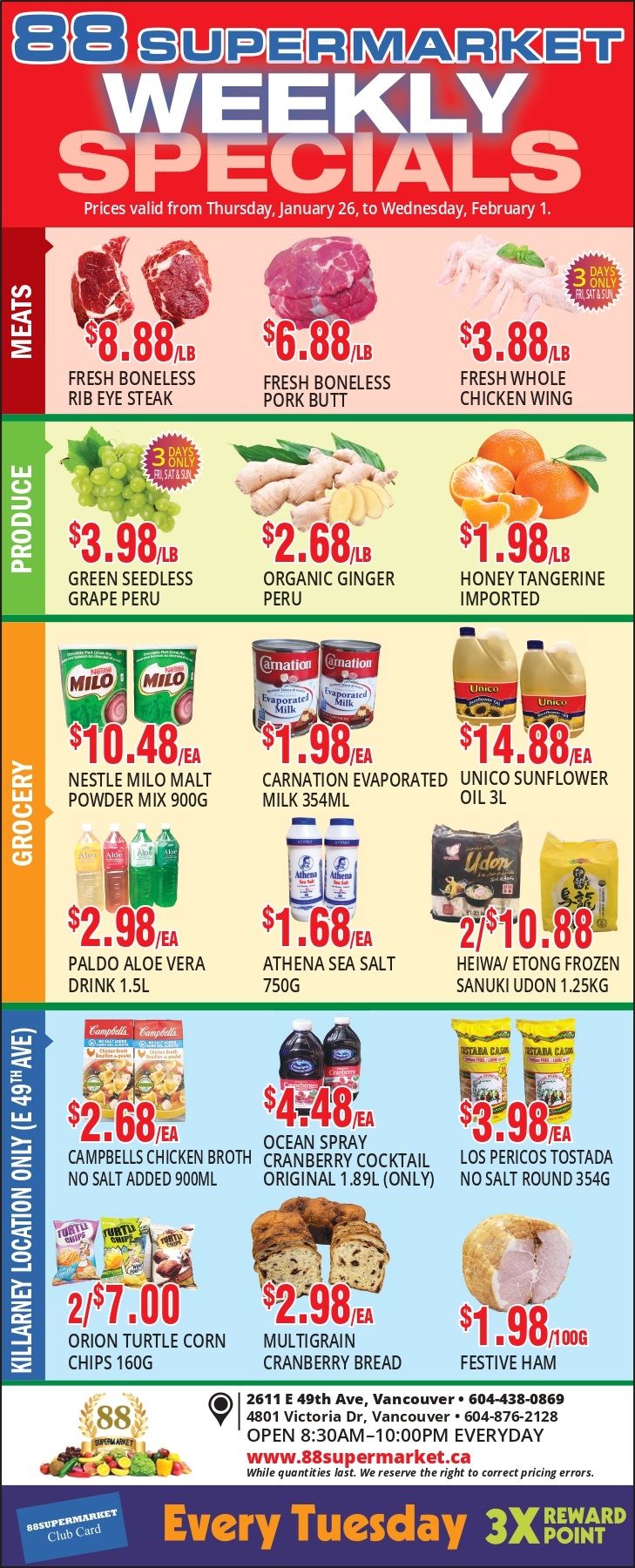 88 Supermarket Flyer January 26 to February 1