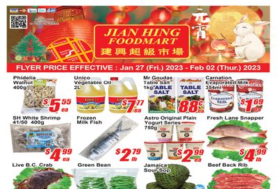 Jian Hing Foodmart (Scarborough) Flyer January 27 to February 2