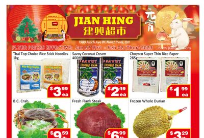 Jian Hing Supermarket (North York) Flyer January 27 to February 2