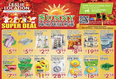 Sunny Supermarket (Leslie) Flyer January 27 to February 2