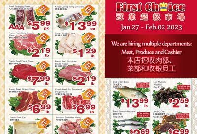 First Choice Supermarket Flyer January 27 to February 2