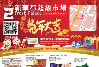 Fresh Palace Supermarket Flyer January 27 to February 2