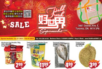 Field Fresh Supermarket Flyer January 27 to February 2