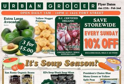 Urban Grocer Flyer January 27 to February 2