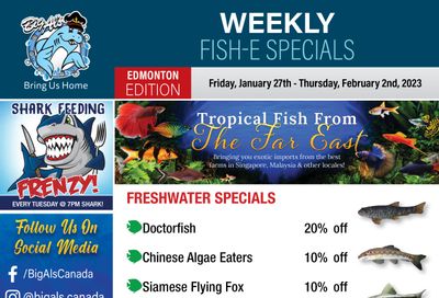 Big Al's (Edmonton) Weekly Specials January 27 to February 2