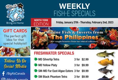 Big Al's (North York) Weekly Specials January 27 to February 2