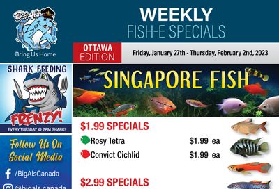 Big Al's (Ottawa) Weekly Specials January 27 to February 2