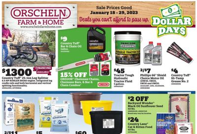 Orscheln Farm and Home (IA, IN, KS, MO, NE, OK) Weekly Ad Flyer Specials January 18 to January 29, 2023